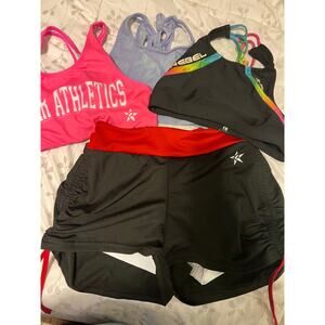 Rebel athletic cheer lot youth Medium shorts sport Bra lot practice